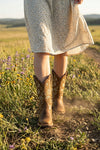 1790 RUFF STOCK Ladies Western Riding Boots Brown Thumbnail