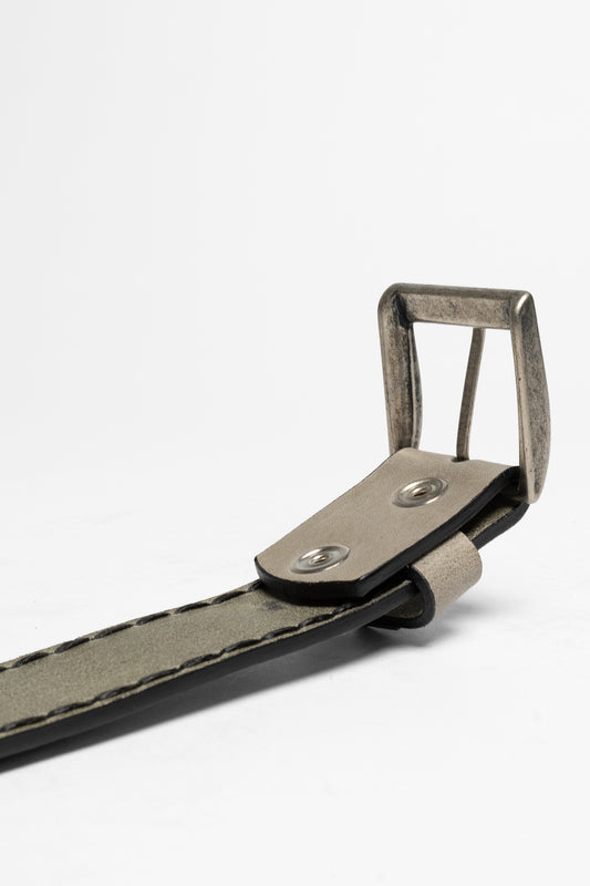 Seitenansicht FB Fashion Boots FG3005 Unisex Ledergürtel Grau