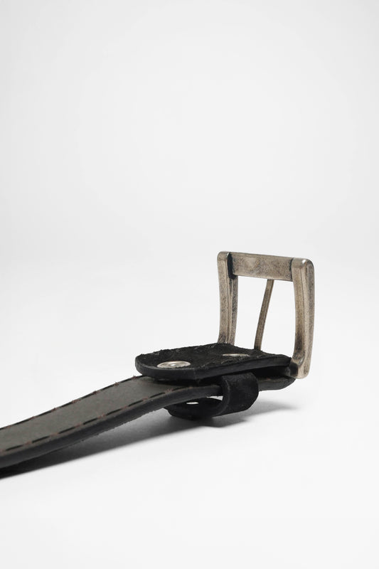 Seitenansicht FB Fashion Boots FG5836 Ledergürtel Suede Schwarz