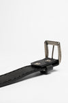 FG3005 Black leather belt - matt black Thumbnail