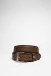 FG3005 Dark Brown Leather Belt Thumbnail