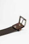 FG3005 Dark Brown Leather Belt Thumbnail