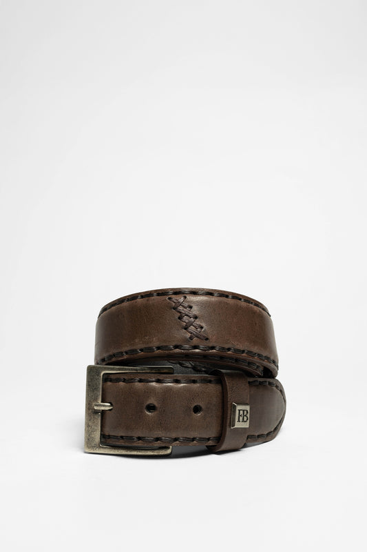 FB Fashion Boots FG3005 Brown Leather Belt - Jacinto