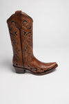 L5247 Ladies Western Boots Brown Thumbnail