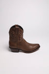 2374 Ladies Brown Western Ankle Boots Thumbnail