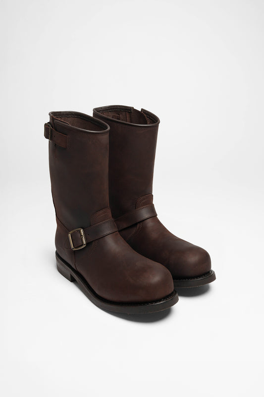 Primeboots 43479 ENGINEER Unisex engineer boots brown - steel toe cap