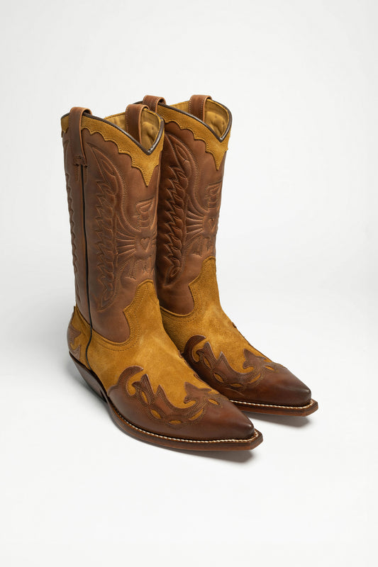 670 Braun Herren Cowboystiefel