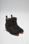 B2650BF Black Biker Ankle Boots Thumbnail