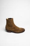 BU1015 KASS Brown Western ankle boots - rubber sole Thumbnail