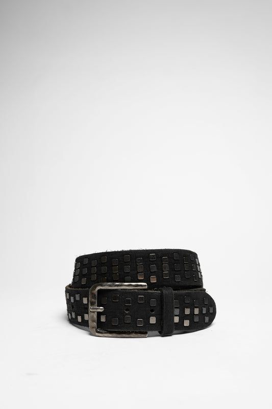 Strong Desert Vintage VV321 studded belt in black, grey and brown