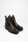 44330 LOW BIKER unisex biker ankle boots brown Thumbnail