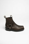 44330 LOW BIKER unisex biker ankle boots brown Thumbnail