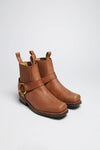 44330 LOW BIKER Brown biker ankle boots - rubber sole Thumbnail