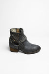 1705 DE LUXE Blue Ladies Leather Ankle Boots Thumbnail