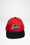 JI0184 CAP WOOL Unisex Rot Schwarz Thumbnail