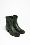 LOVELY women's leather ankle boots green Thumbnail