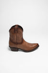 2374 Ladies Western Ankle Boots Brown Thumbnail