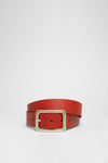 V5386-350 Red women's leather belt Thumbnail