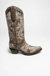 A3753 Ladies Western Boots Brown Thumbnail