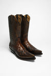 1935 Men's Brown Western Boots - Python Thumbnail