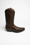 1935 Men's Brown Western Boots - Python Thumbnail