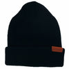 97492 MERINO WOOL KNIT CAP Men's Black Wool Hat  Thumbnail