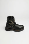 D21027 HEATHER women's biker ankle boots black Thumbnail