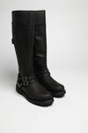 D84325 LOMITA Schwarz Damen Engineerstiefel Thumbnail