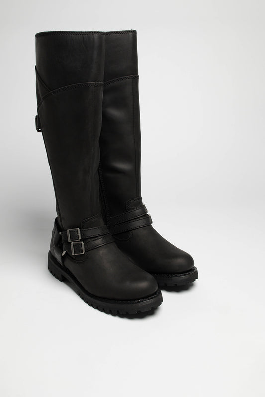 D84325 LOMITA Schwarz Damen Engineerstiefel