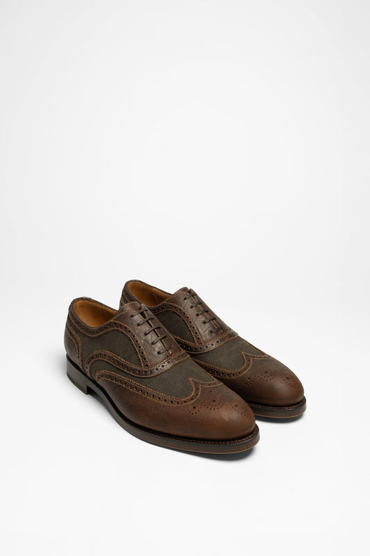 16070 ERIC Herren Oxford Schuhe Braun - Budapester