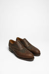 16070 ERIC Men's Oxford Shoes Brown - Budapester Thumbnail