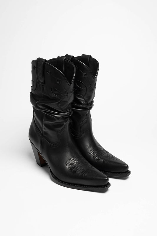 1952-XB Women's Western Boots Black