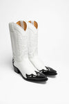 13170 JUDY Ladies Western Boots White Black Thumbnail