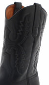 11615 LAM Men's Western Riding Boots Black Thumbnail