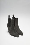 EVA II Women's Grey Leather Ankle Boots Thumbnail