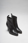 EVA Women's Black Leather Ankle Boots Thumbnail