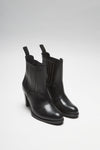 SOFIA Women's Black Leather Ankle Boots Thumbnail