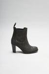 SOFIA women's grey leather ankle boots Thumbnail