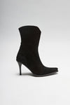 BRAVO Damen Lederstiefelette Schwarz Thumbnail