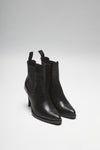 EVA II Women's Piton Black Leather Ankle Boots Thumbnail