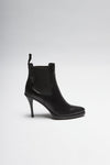 EVA II Women's Piton Black Leather Ankle Boots Thumbnail