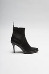 EVA Women's Piton Black Leather Ankle Boots Thumbnail