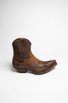 MB012 Men's Western Ankle Boots Brown - Python Thumbnail