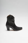 ALABAMA Damen Schwarz Westernstiefelette Thumbnail