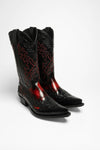 9669 CUERVO MICK Black Red Western Boots Thumbnail