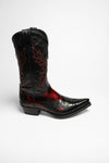 9669 CUERVO MICK Black Red Western Boots Thumbnail