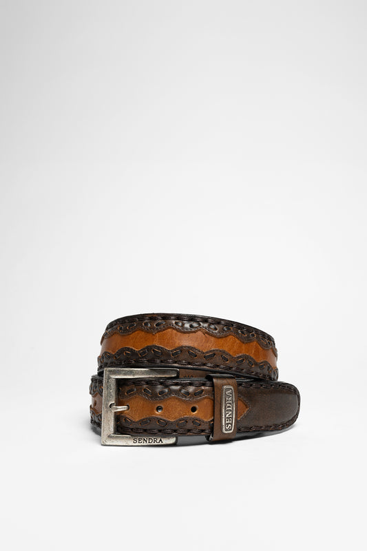 8347 Leather Belt Brown - Jacinto Tang