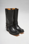 BLUES HIGH Black Biker Boots Thumbnail