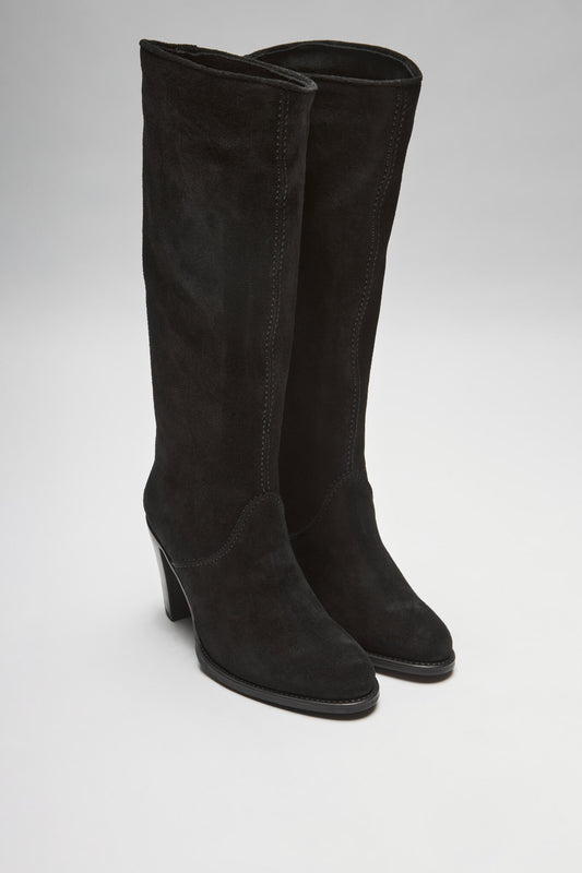 SOFIA HIGH Women's Black Leather Boots