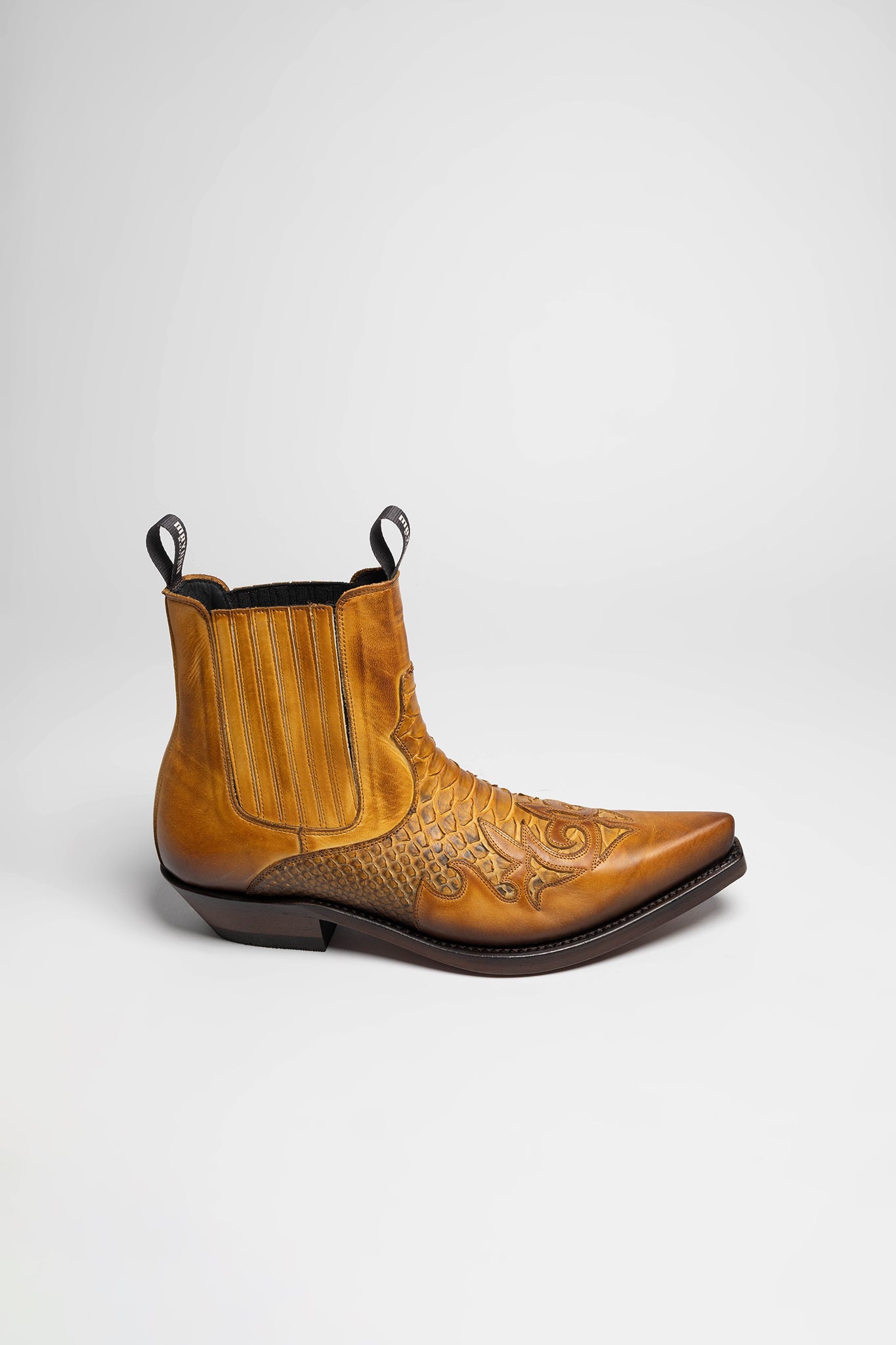 MB2500 Men s Western Ankle Boots Cuero Python Skin Cowboystiefel Shop